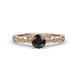 2 - Siena 1.75 ctw Black Diamond (6.50 mm) Accented Natural Round Diamonds Marquise and Dot Shape Bridal Set Ring  