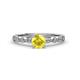 2 - Siena 1.20 ctw Yellow Sapphire (6.00 mm) Accented Natural Round Diamonds Marquise and Dot Shape Bridal Set Ring  