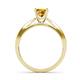 4 - Sian 1.28 ctw Citrine (6.50 mm) Accented Natural Diamonds Bridal Set Ring  