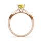 4 - Sian 1.36 ctw Yellow Sapphire (6.000 mm) Accented Natural Diamonds Bridal Set Ring  