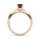 4 - Sian 1.36 ctw Ruby (6.000 mm) Accented Natural Diamonds Bridal Set Ring  