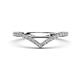 1 - Nia 0.21 ctw Natural Diamonds Curved Wedding Band 