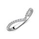 3 - Nia 0.21 ctw Natural Diamonds Curved Wedding Band 