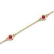 2 - Aizza (5 Stn/3mm) Ruby Station Bracelet 