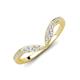 4 - Zola Curved Wedding Band Accented Natural Diamonds  