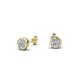 5 - Caryl Round Lab Grown Diamond 0.50 ctw Euro Bezel Set Solitaire Stud Earrings 