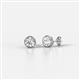 1 - Caryl Round Lab Grown Diamond 0.50 ctw Euro Bezel Set Solitaire Stud Earrings 