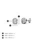 4 - Caryl Round Lab Grown Diamond 0.50 ctw Euro Bezel Set Solitaire Stud Earrings 