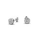 5 - Caryl Round Lab Grown Diamond 0.50 ctw Euro Bezel Set Solitaire Stud Earrings 