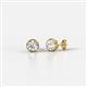 1 - Caryl Round Lab Grown Diamond 0.50 ctw Euro Bezel Set Solitaire Stud Earrings 