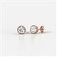 1 - Caryl Round Lab Grown Diamond 0.50 ctw Euro Bezel Set Solitaire Stud Earrings 