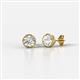 1 - Caryl Round Lab Grown Diamond 0.70 ctw Euro Bezel Set Solitaire Stud Earrings 