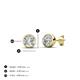 4 - Caryl Round Lab Grown Diamond 0.70 ctw Euro Bezel Set Solitaire Stud Earrings 