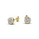 5 - Caryl Round Lab Grown Diamond 0.70 ctw Euro Bezel Set Solitaire Stud Earrings 