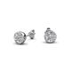 5 - Caryl Round Lab Grown Diamond 0.70 ctw Euro Bezel Set Solitaire Stud Earrings 
