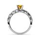 4 - Laine 1.03 ctw Classic Citrine (6.50 mm) Accented Round Natural Diamonds Marquise Shape Bridal Set Ring  