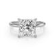 1 - Elodie 4.00 ct IGI Certified Lab Grown Diamond Princess Shape (8.75 mm) Solitaire Engagement Ring 