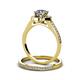 4 - Belinha 0.68 ctw Natural Diamond Halo Bridal Set Ring 