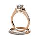 4 - Belinha 0.68 ctw Natural Diamond Halo Bridal Set Ring 