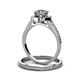 4 - Belinha 0.68 ctw Natural Diamond Halo Bridal Set Ring 