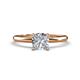1 - Elodie IGI Certified 6.00 mm Cushion Lab Grown Diamond Solitaire Engagement Ring 
