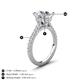3 - Kalina 2.60 ctw IGI Certified Lab Grown Diamond (8.00 mm) Halo Engagement Ring 