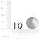 3 - Cianna Petite Blue Diamond Hoop Earrings 