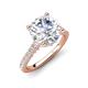 4 - Kalina 4.60 ctw IGI Certified Lab Grown Diamond (10.00 mm) Halo Engagement Ring 