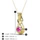 4 - Amanda 5.00 mm Round Pink Sapphire Solitaire Infinity Love Knot Pendant Necklace 