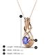 4 - Amanda 5.00 mm Round Tanzanite Solitaire Infinity Love Knot Pendant Necklace 