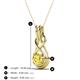 4 - Amanda 5.00 mm Round Yellow Sapphire Solitaire Infinity Love Knot Pendant Necklace 