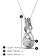 4 - Amanda 5.00 mm Round White Sapphire Solitaire Infinity Love Knot Pendant Necklace 