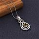 3 - Amanda 5.00 mm Round Smoky Quartz Solitaire Infinity Love Knot Pendant Necklace 