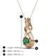 4 - Amanda 5.00 mm Round Lab Created Alexandrite Solitaire Infinity Love Knot Pendant Necklace 
