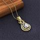 3 - Amanda 5.00 mm Round Forever Brilliant Moissanite Solitaire Infinity Love Knot Pendant Necklace 