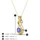 3 - Amanda 4.00 mm Round Tanzanite Solitaire Infinity Love Knot Pendant Necklace 