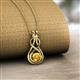 2 - Amanda 4.00 mm Round Citrine Solitaire Infinity Love Knot Pendant Necklace 