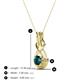 3 - Amanda 4.00 mm Round London Blue Topaz Solitaire Infinity Love Knot Pendant Necklace 