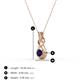 4 - Amanda 3.00 mm Round Blue Sapphire Solitaire Infinity Love Knot Pendant Necklace 