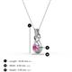 4 - Amanda 3.00 mm Round Pink Sapphire Solitaire Infinity Love Knot Pendant Necklace 