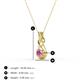 4 - Amanda 3.00 mm Round Pink Sapphire Solitaire Infinity Love Knot Pendant Necklace 