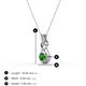 4 - Amanda 3.00 mm Round Green Garnet Solitaire Infinity Love Knot Pendant Necklace 