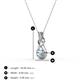 4 - Amanda 3.00 mm Round Aquamarine Solitaire Infinity Love Knot Pendant Necklace 