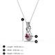4 - Amanda 3.00 mm Round Rhodolite Garnet Solitaire Infinity Love Knot Pendant Necklace 