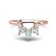 1 - Amina 0.45 ctw Pear Shape Opal Accented Lab Grown Diamonds Curved Wedding Band 