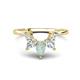 1 - Amina 0.45 ctw Pear Shape Opal Accented Lab Grown Diamonds Curved Wedding Band 