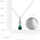 4 - Zaila Pear Shape Emerald and Round Natural Diamond Two Stone Pendant 