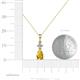 4 - Zaila Pear Shape Citrine and Round Natural Diamond Two Stone Pendant 