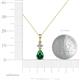 4 - Zaila Pear Shape Emerald and Round Natural Diamond Two Stone Pendant 