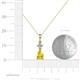 4 - Zaila Pear Shape Yellow Sapphire and Round Natural Diamond Two Stone Pendant 